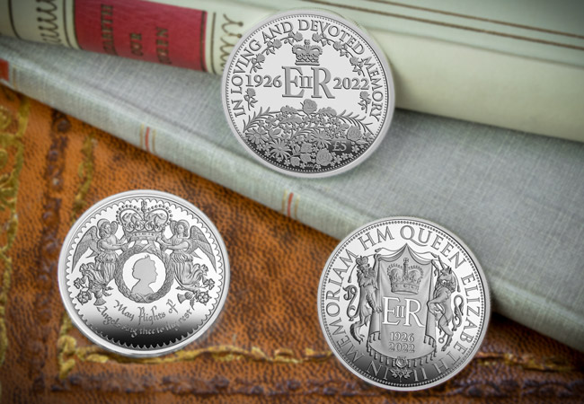QEII In Memoriam Silver 5 Set Lifestyle 02 - Forever in Our Hearts: Queen Elizabeth II 2023 Memoriam Coins Unveiled