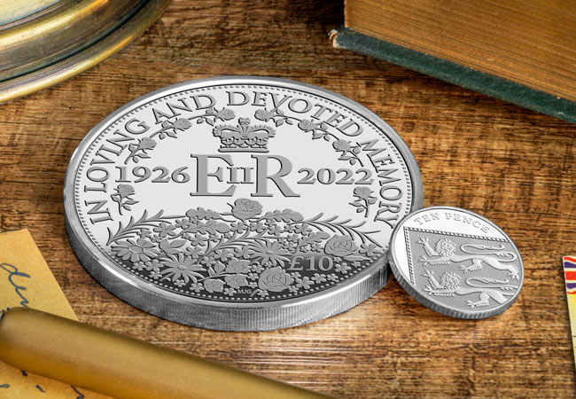 QEII In Memoriam Silver 5oz Lifestyle 03 - Forever in Our Hearts: Queen Elizabeth II 2023 Memoriam Coins Unveiled