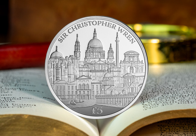 Sir Christopher Wren Cuni Proof 5 Lifestyle 04 - Wren&#8217;s Wonders in Precious Metal: The Captivating Sir Christopher Wren £5 Coin Range