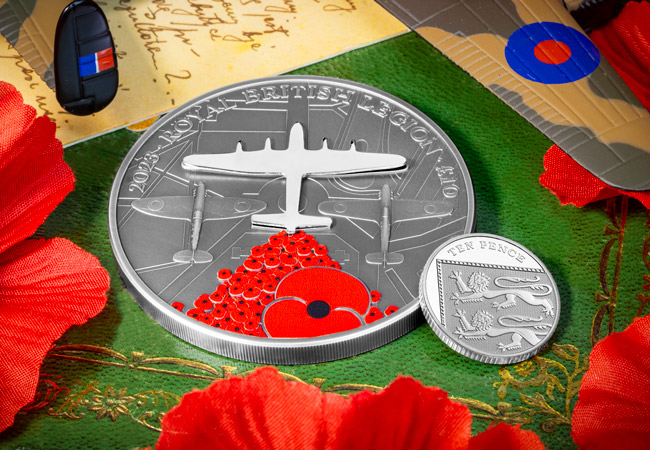 RBL 2023 Poppy Masterpiece Comparison with 10p - Crafting History: the Royal British Legion&#8217;s 2023 Silver Masterpiece