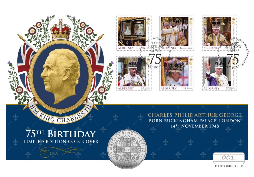 HIs Majesty King Charles III 75th Birthday Coin Cover 254 x 177 DY MOCK UP 1024x714 - Royal Celebration: King Charles III 75th Birthday Range Released