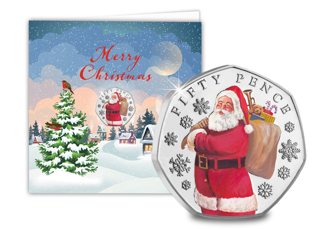 The Father Christmas BU Colour 50p In Christmas Card 02 1 - Selling Out BEFORE Christmas: The Father Christmas 50ps in Every Collector’s Stocking