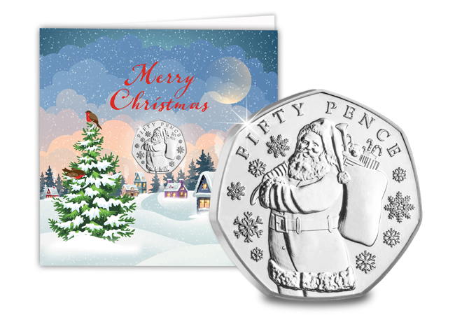 The Father Christmas BU non colour 50p In Christmas Card 02 1 - Selling Out BEFORE Christmas: The Father Christmas 50ps in Every Collector’s Stocking