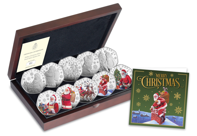The Father Christmas Mint Master Silver Set - Selling Out BEFORE Christmas: The Father Christmas 50ps in Every Collector’s Stocking