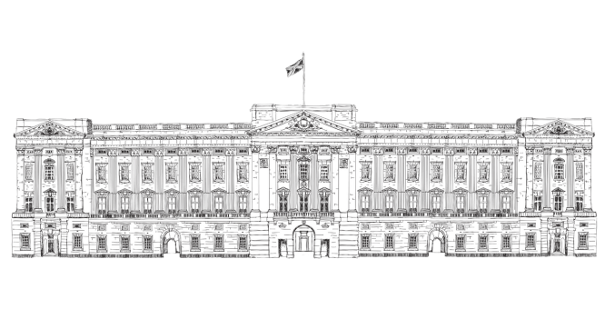 Buckingham Palace Line Drawing - Homepage