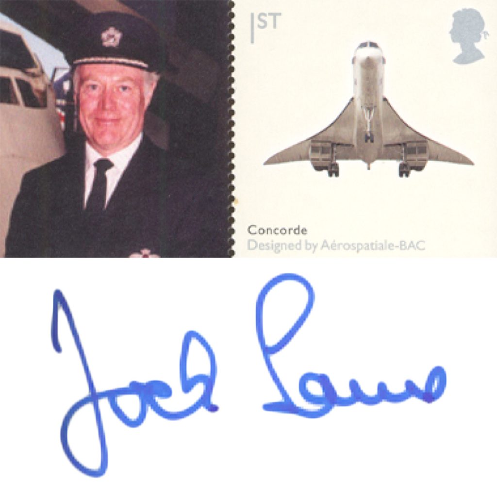 Pilot and signature Jock Lowe 1024x1024 - Bringing Aviation History Home &#8211; The Concorde Signed Frames