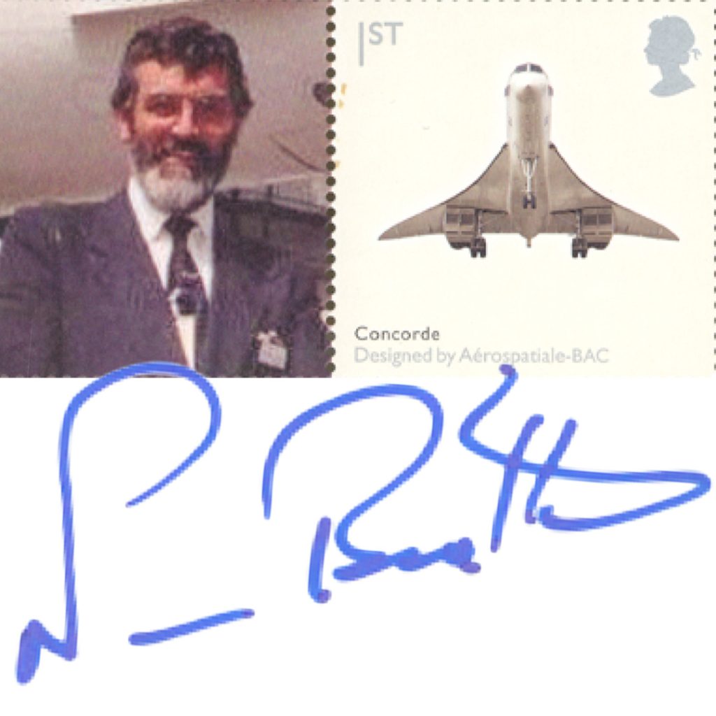 Pilot and signature Norman Britton 1024x1024 - Bringing Aviation History Home &#8211; The Concorde Signed Frames