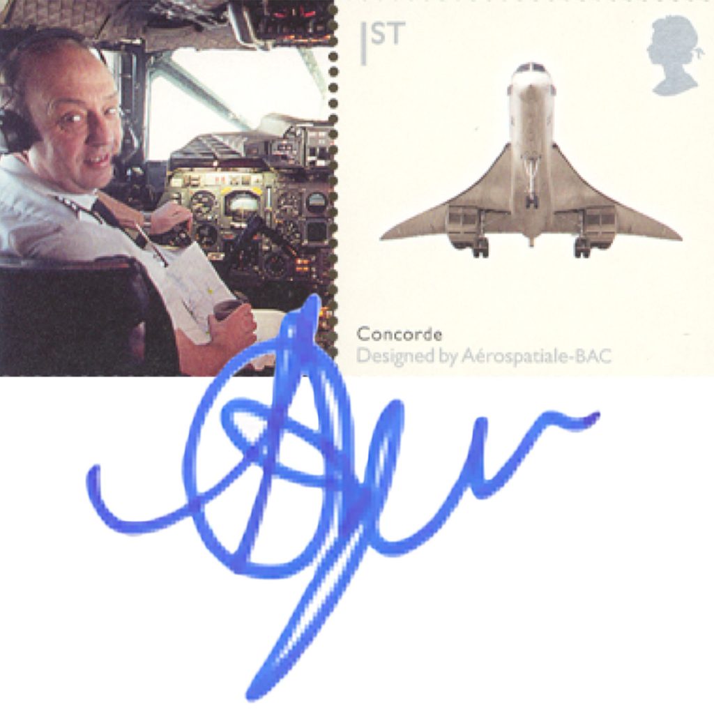 Pilot and signature Roger Mills 1024x1024 - Bringing Aviation History Home &#8211; The Concorde Signed Frames