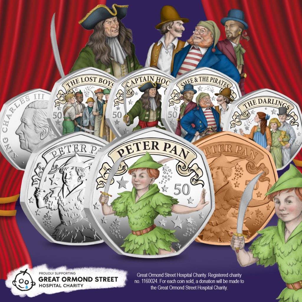 DN 2024 peter pan bu silver colour 50p social media v2 1 1024x1024 - BRAND NEW Peter Pan 50p Coins: The Story So Far