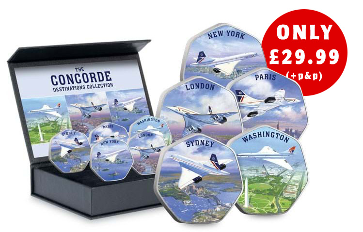 concorde medals product images 14 1 - Artwork by Renowned Aviation artist Tim O’Brien recommissioned for NEW Limited Edition Concorde Set