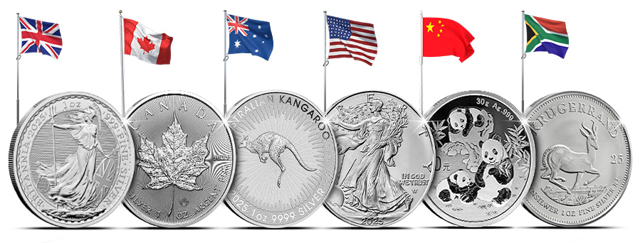 all coins with flags - 2025 Silver Flagship Coins of the World