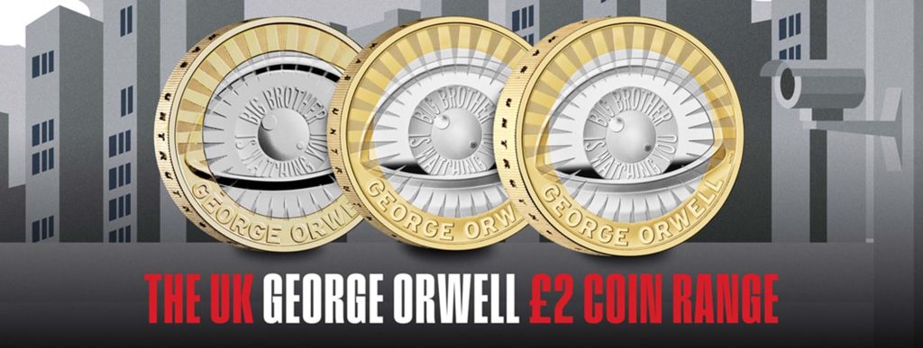 2025 George Orwell 2 coin range 1 1024x387 - George Orwell: A Literary Icon Honored with a Special £2 Coin