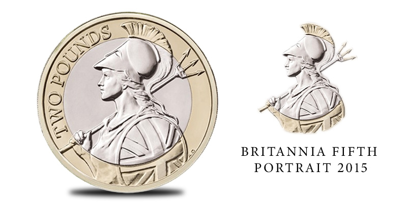 Britannia Fifth Portrait 2015 rare 2 coin  - Rarest £2 Coins in the UK