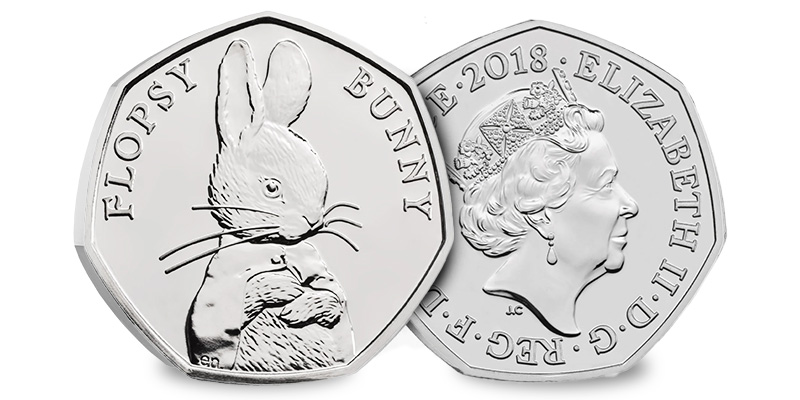 Flopsy Bunny 50p 2018 - UK&#8217;s Rarest 50p Coins