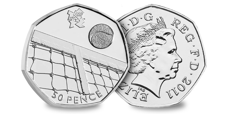 Olympic Tennis 50p 2011 - UK&#8217;s Rarest 50p Coins