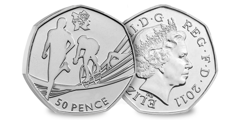 Olympic Triathlon 50p 2011 - UK&#8217;s Rarest 50p Coins