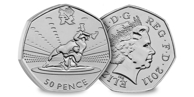 Olympic Wrestling 50p 2011 - UK&#8217;s Rarest 50p Coins