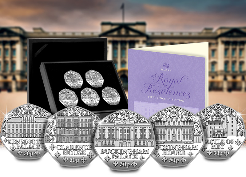 jersey royal residences silver 50p coin range - Introducing the 2025 Royal Residences 50p Collection