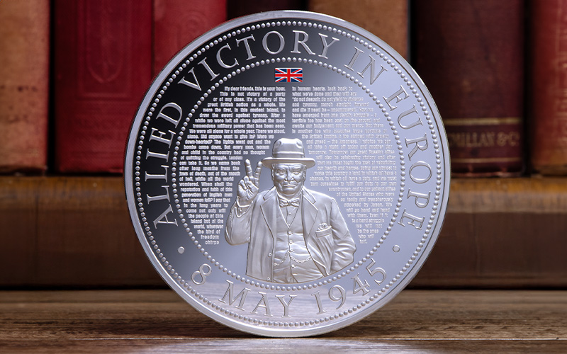 winston churchill ve day speech masterpiece coin image 1 - The VE Day Winston Churchill Speech 5oz Masterpiece 