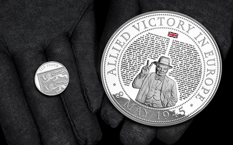 winston churchill ve day speech masterpiece coin image 4 - The VE Day Winston Churchill Speech 5oz Masterpiece 