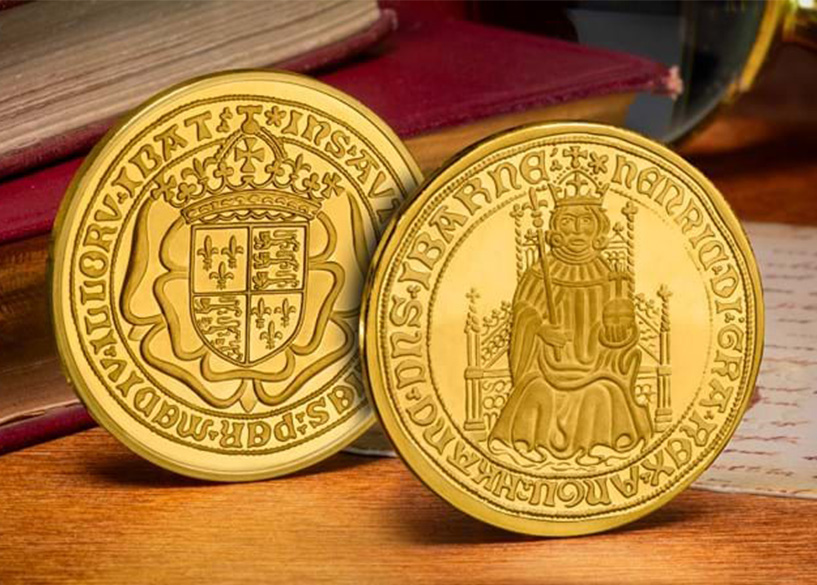 1489 Henry VII Sovereign Gold plated Replica - Own a Replica of the 1489 Henry VII Sovereign – One of the First Ever – For FREE 👑