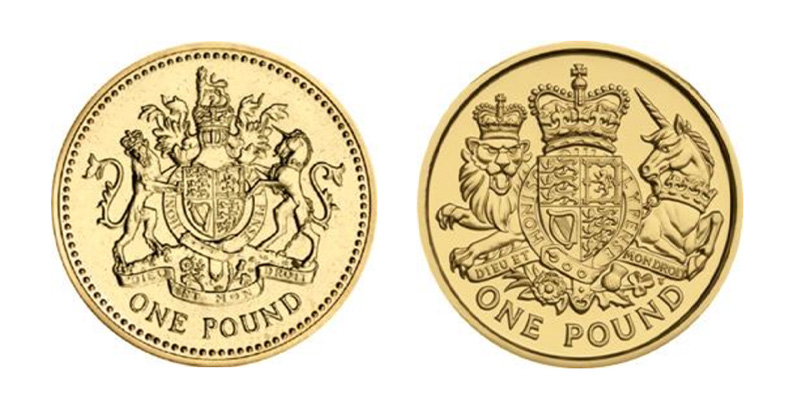 A Royal Milestone in Coinage: The Coat of Arms of His Majesty King Charles III one pound coins - A Royal Milestone in Coinage: The Coat of Arms of His Majesty King Charles III