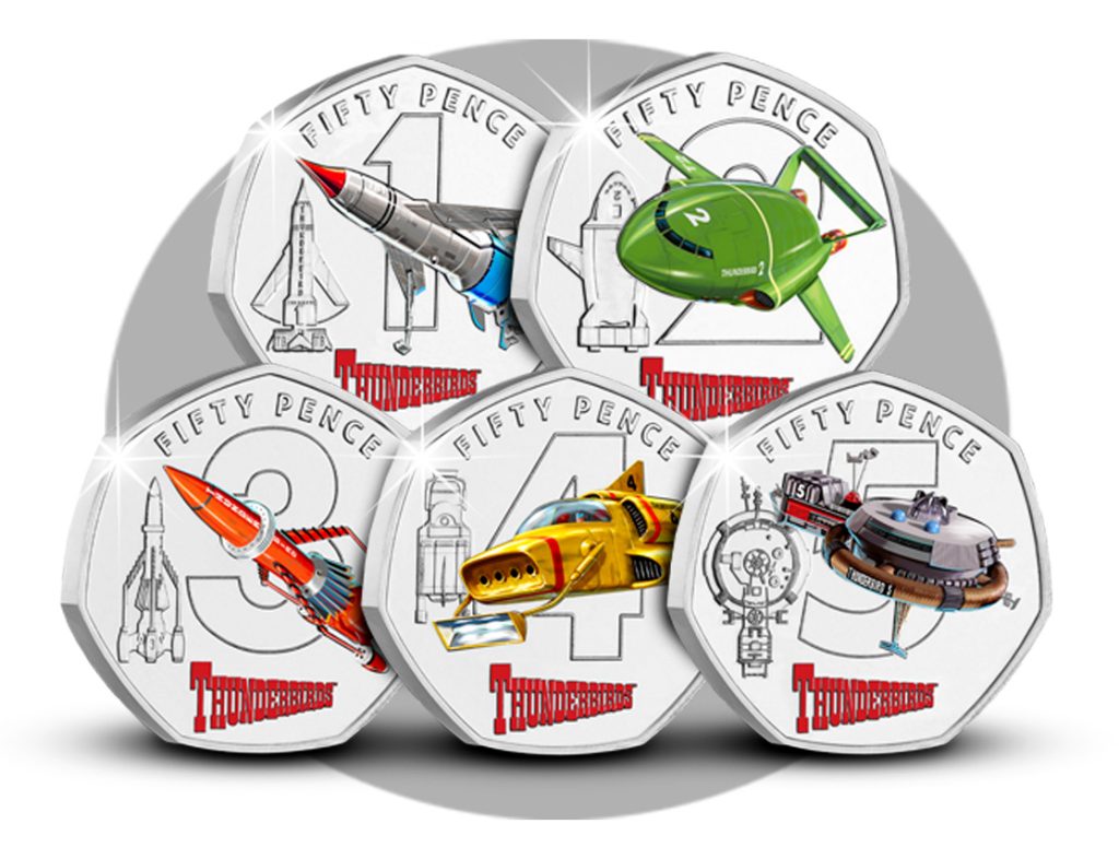 Thunderbirds 50p coins uncirculated 1024x786 - The World&#8217;s First Thunderbirds 50p Coins