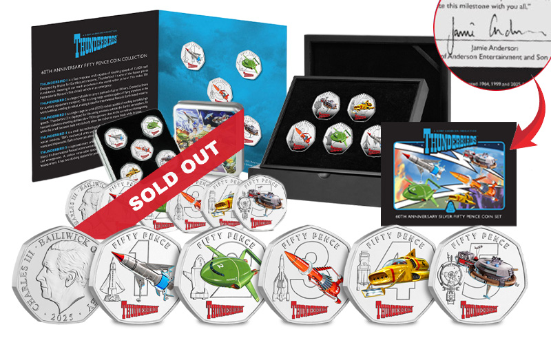 thunderbirds 50p coin range 1 - The World&#8217;s First Thunderbirds 50p Coins