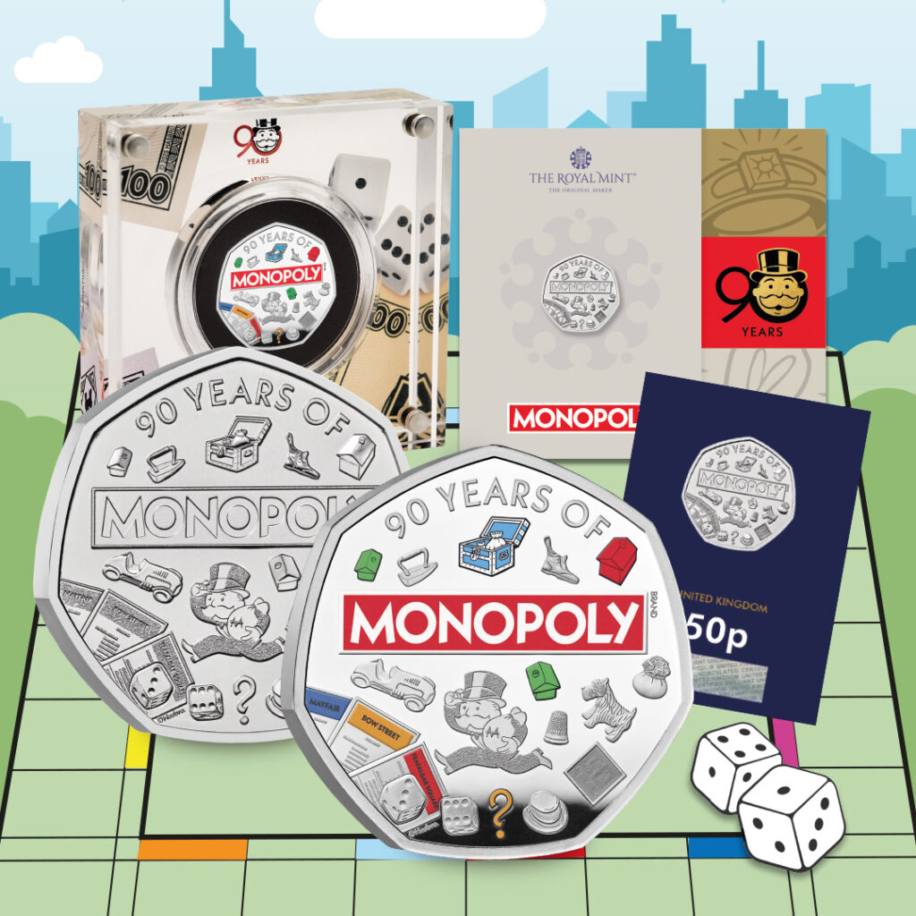UK 2025 Monopoly 50p Coin Range digital assets DY 10 1024x1024 - Celebrating 90 Years of MONOPOLY – A Collector’s 50p Treasure