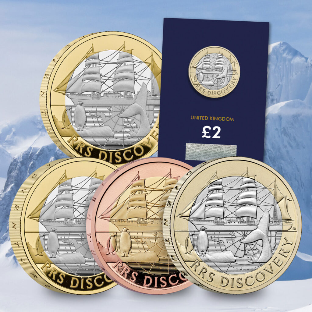 UK 2025 RRS Discovery 2 Coin Range Digital Assets CL 19 1024x1024 - RRS Discovery: From Antarctic Exploration to UK £2 Coin
