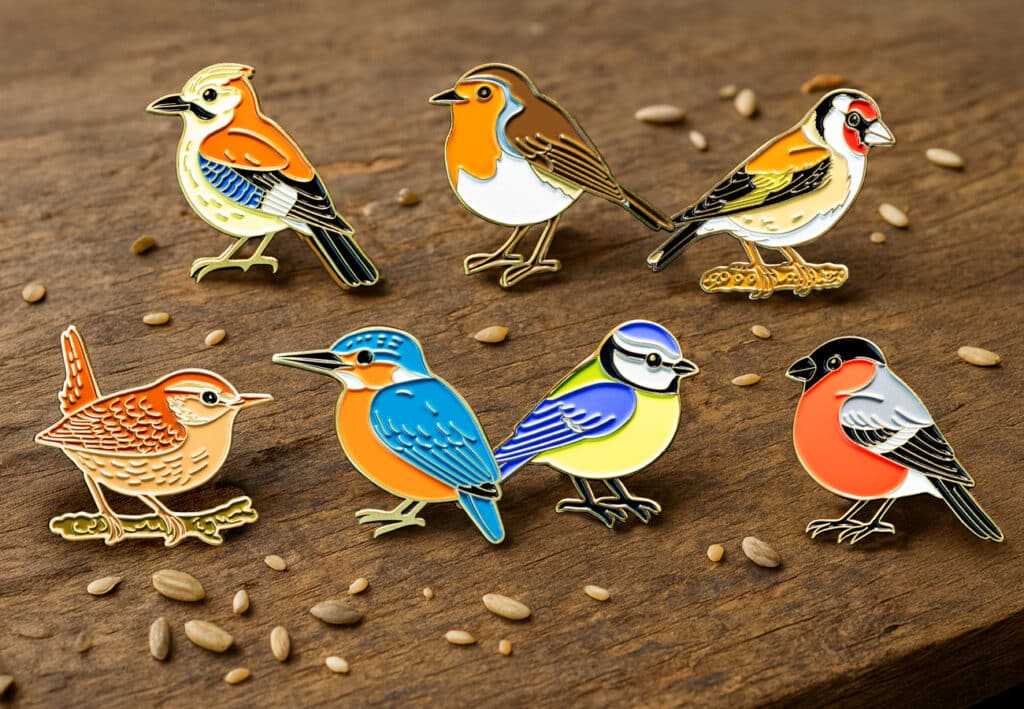 All Birbs 1024x709 - Discover the British Birds Pin Badge Collection